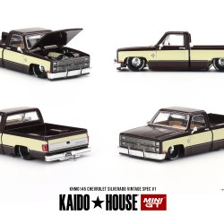 Mini GT Kaido House 1/64 1980 Chevrolett Silverado Vintage Spec V1, brown/cream