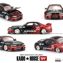 Mini GT Kaido House 1/64 Nissan Skyline GT-R (R33) Kaido Works ADVAN