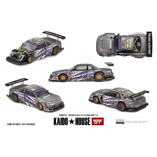 Mini GT Kaido House 1/64 Nissan Silvia S13-R KAIDO DRIFT V1