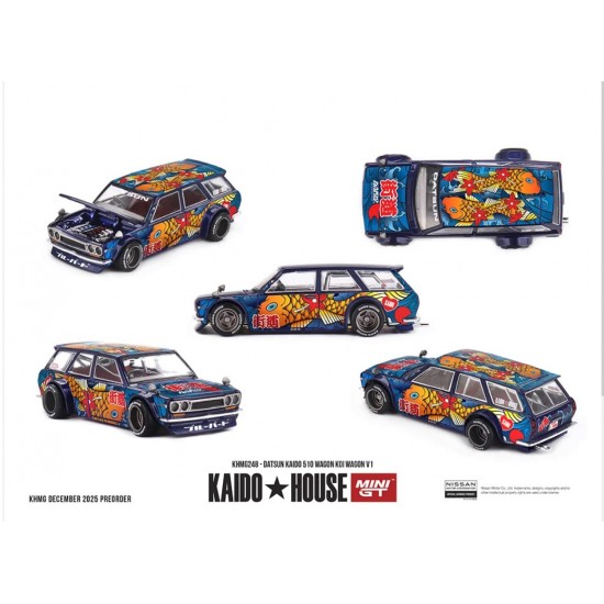 Mini GT Kaido House 1/64 Datsun 510 Wagon Kaido KOI V1 1969