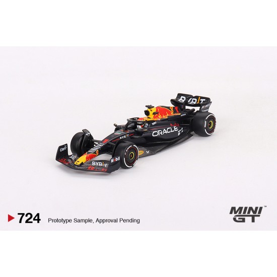 Mini GT 1/64 Oracle Red Bull Racing RB19 #1 Max Verstappen F1 2023 Bahrain GP Winner