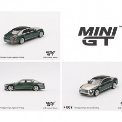 Mini GT 1/64 2024 Bentley Flying Spur, white sand verdant