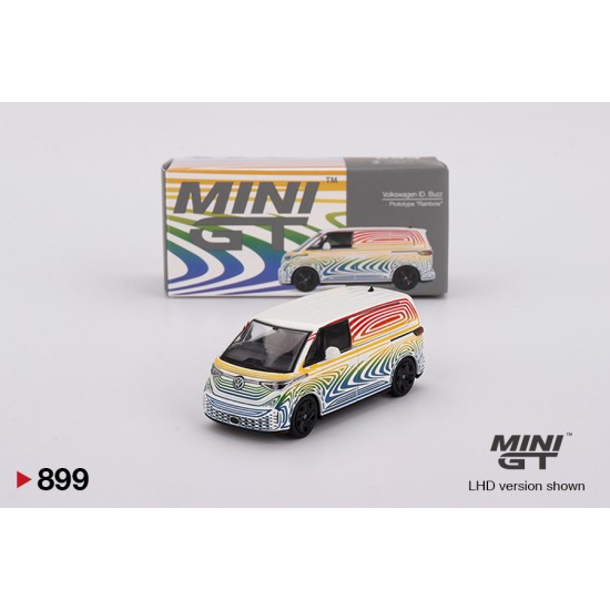 Mini GT 1/64 2022 Volkswagen ID. Buzz, Prototype Rainbow, various