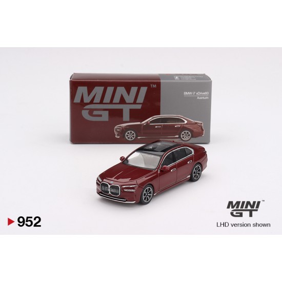 Mini GT 1/64 2023 BMW i7 Xdrive60 Aventurin, red