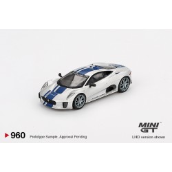 Mini GT 1/64 2010 Jaguar C-X75, silver/blue