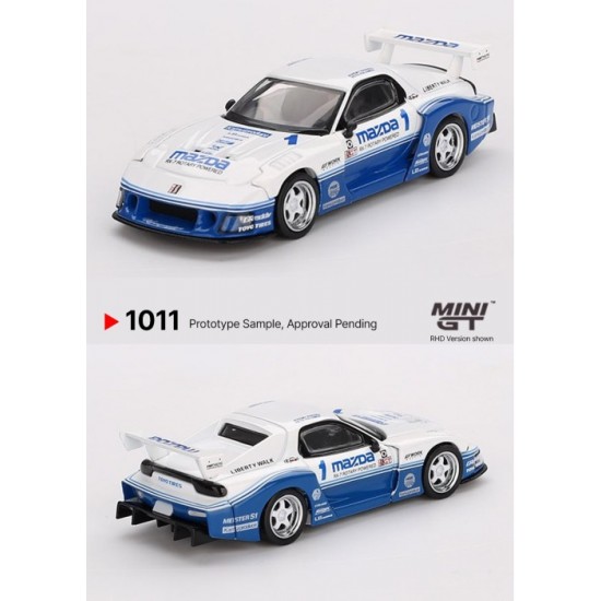 Mini GT 1/64 2024 Mazda RX7 (FD3S) LB-Super Silhouette IMSA, white/blue