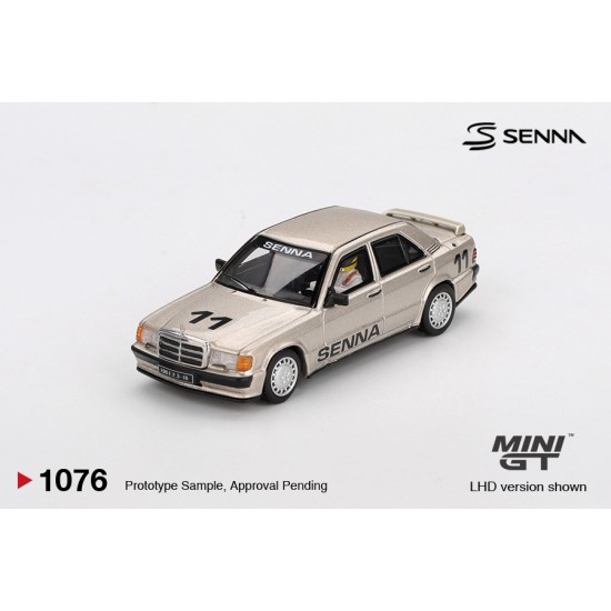 Mini GT 1/64 Mercedes-Benz 190 E 2.3-16 #11 Ayrton Senna 1984 Nürburgring Race of Champions w/ Figure