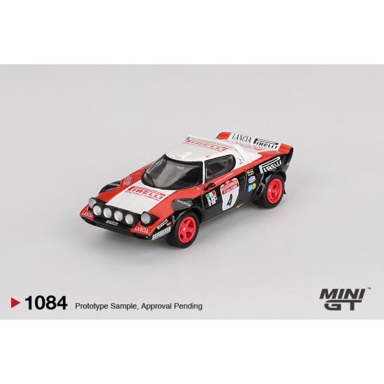 Mini GT 1/64 Lancia Stratos HF #4 1978 Rally Sanremo Winner