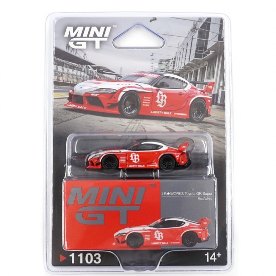Mini GT 1/64 LB★WORKS Toyota GR Supra Red, blister