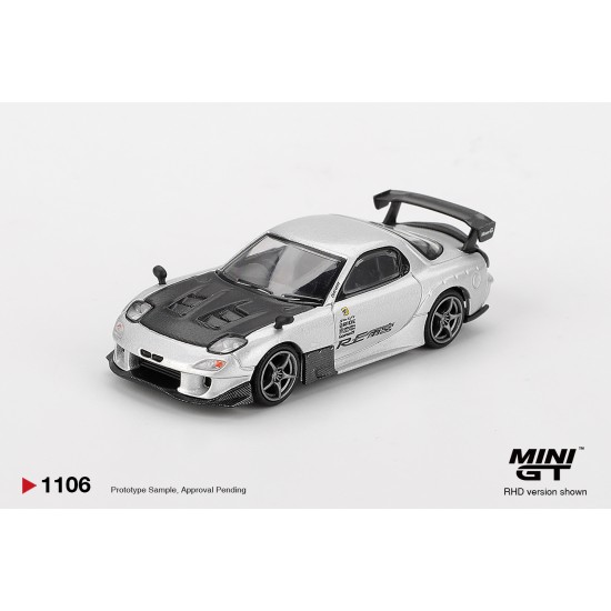 Mini GT 1/64 Mazda RX-7 RE-Amemiya Silver Metallic