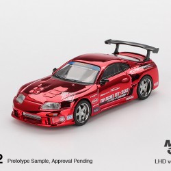 Mini GT 1/64 Toyota Supra (A80) Top Secret GT-300 Top Secret Red Chrome