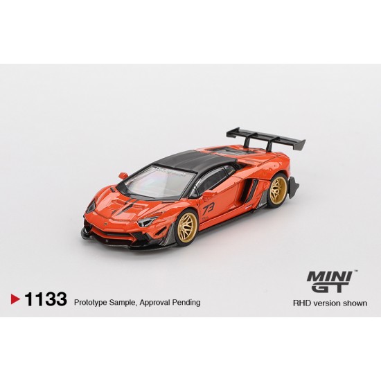 Mini GT 1/64 LB★WORKS Lamborghini Aventador Limited Edition Orange MDX 2025