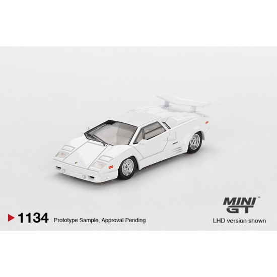 Mini GT 1/64 Lamborghini Countach 25th Anniversary White