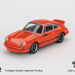 Mini GT 1/64 Porsche 911 Carrera RS 2.7 Tangerine with Black Livery