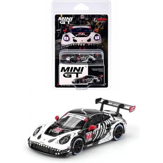 Mini GT 1/64 Porsche 911 GT3 R #77 AO Racing 2025 IMSA Petit Le Mans, blister
