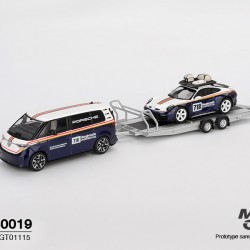Mini GT 1/64 Porsche 911 Dakar #718 / Volkswagen ID. Buzz Porsche Centrum Gelderland Roughroads Set