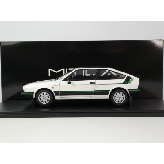 Mitica 1/18 Alfa Romeo Sprint 1.5 Quadrifoglio verde Balocco 1984, Bianco Capodimonte