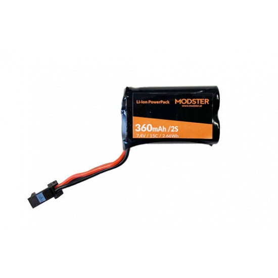 Modster LiIon Battery 2S 360 mAh 7.4V Vector SR 30 SM-Connector