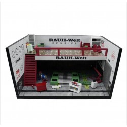 Motorhelix 1/64 diorama "RWB RAUH-Welt garaža z dodatki"