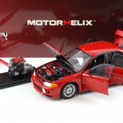 Motorhelix 1/18 Mitsubishi Lancer EVO IV Palma Red 1999 With Engine