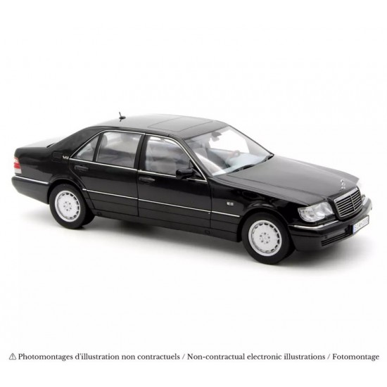 Norev 1/18 Mercedes-Benz S600 1997 Obsidian Black metallic