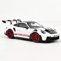 Norev 1/18 Porsche 911 992 GT3 RS w/Weissach Pack 2022 White/Pyro Red