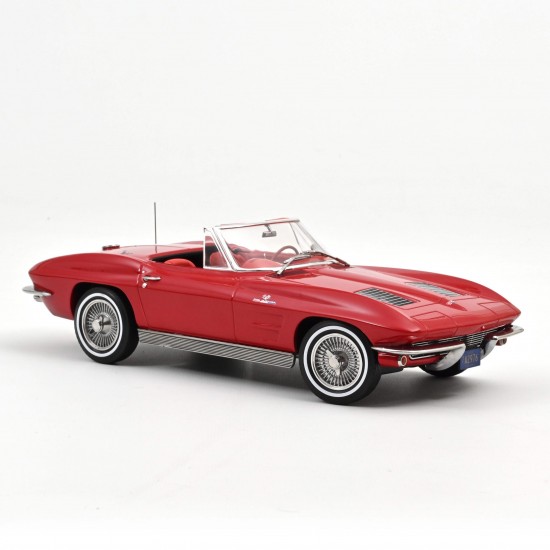 Norev 1/18 Chevrolet Corvette Sting Ray Cabriolet 1963 Riverside Red