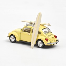 Norev 1/43 VW Beetle 1303 1973 Pastel Yellow with Surfboards Jet-car
