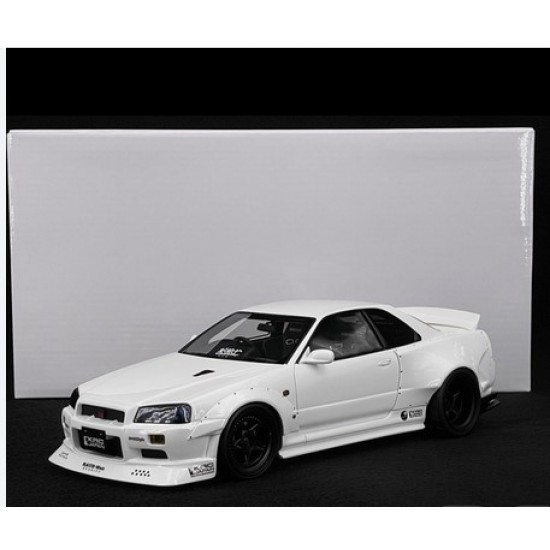 Otto Mobile 1/18 Nissan Skyline GT-R R34 KRC Body Kit 2024 Pearl White