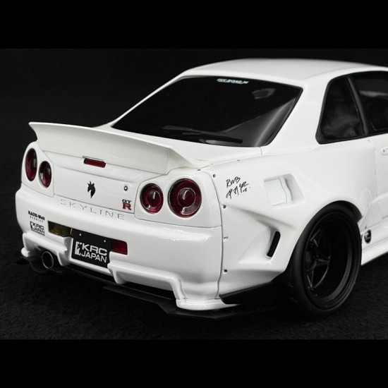Otto Mobile 1/18 Nissan Skyline GT-R R34 KRC Body Kit 2024 Pearl White