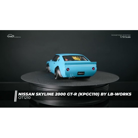 Otto Mobile 1/18 Nissan Skyline 2000 GT-R (KPGC110) by LB-Works 2024 blue