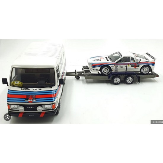 Otto Mobile 1/18 Rally set - 037 Team Martini Racing Gr.B (night version) + Van Assistence with trailer