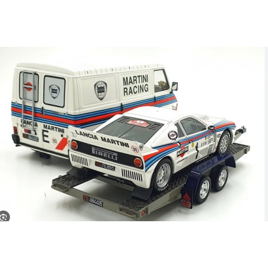 Otto Mobile 1/18 Rally set - 037 Team Martini Racing Gr.B (night version) + Van Assistence with trailer