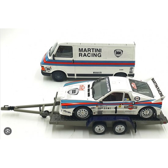 Otto Mobile 1/18 Rally set - 037 Team Martini Racing Gr.B (night version) + Van Assistence with trailer