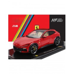 Polistil 1/18 Ferrari Purosangue 2022 Rosso Corsa with cream interior z vitrino