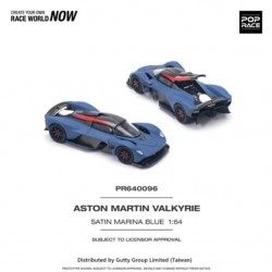 Pop Race 1/64 Aston Martin Valkyrie, satin marina blue