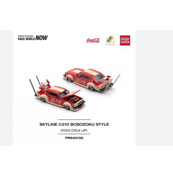 Pop Race 1/64 Nissan Skyline C210 Bosozoku Style Coca-Cola (JP)