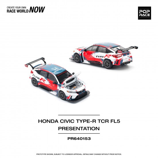 Pop Race 1/64 Honda Civic Type-R TCR FL5 presentation