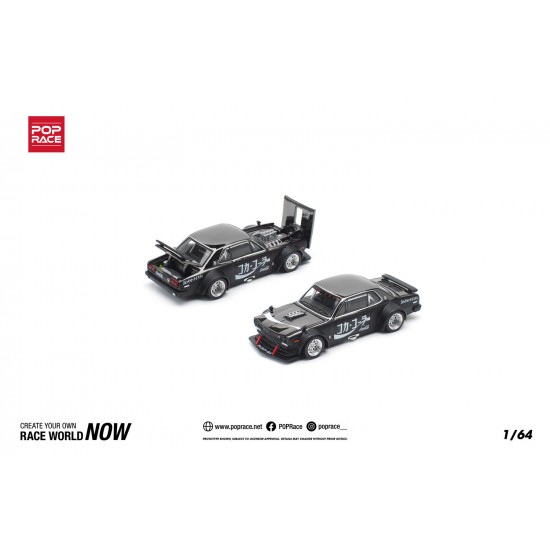 Pop Race 1/64 Skyline GT-R Drift (Hakosuka) *Coca-Cola Zero* JP, black chrome