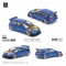 Pop Race 1/64 Pandem Civic EG6, metallic blue with open hood