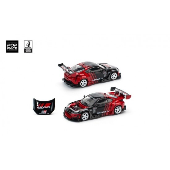 Pop Race 1/64 Pandem GR86 *Advan*, black/red