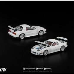 Pop Race 1/64 Mazda RX7 FC3S Re-Amemiya, white