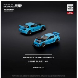 Pop Race 1/64 Mazda RX-8 RE-AMEMIYA, light blue
