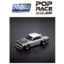 Pop Race 1/64 Nissan Skyline GT-R V8 Drift *Hakosuka*, metallic silver