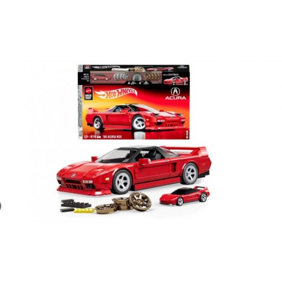 Hot Wheels Brick Shop 1/16 '90 Acura NSX (10+), 876 koščkov