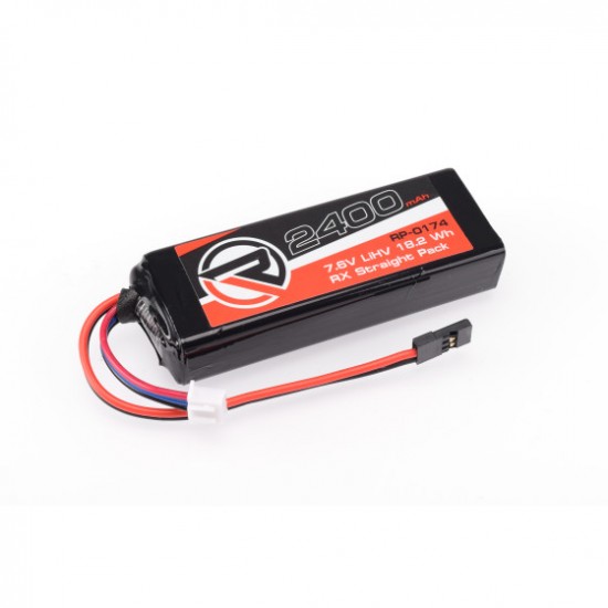RUDDOG 2400mAh 7.6V LiHV RX Straight Pack