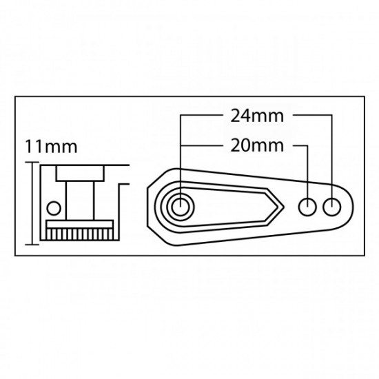 SRT Servo Horn Offset Black - 25T