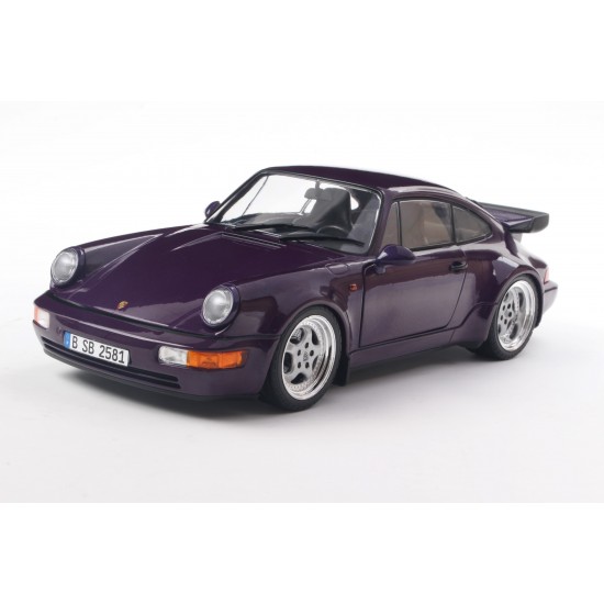 Solido 1/18 Porsche 911 (964) Turbo Violet Blue Metallic 1990