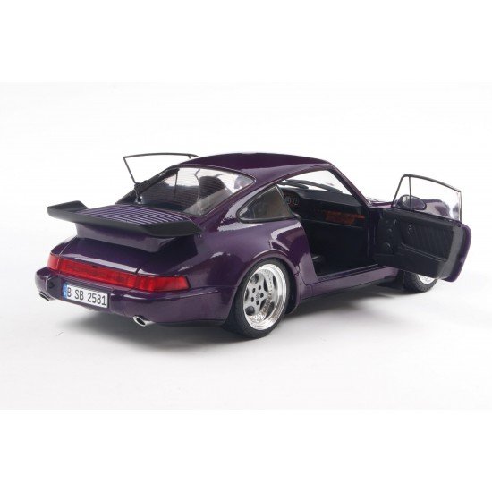 Solido 1/18 Porsche 911 (964) Turbo Violet Blue Metallic 1990