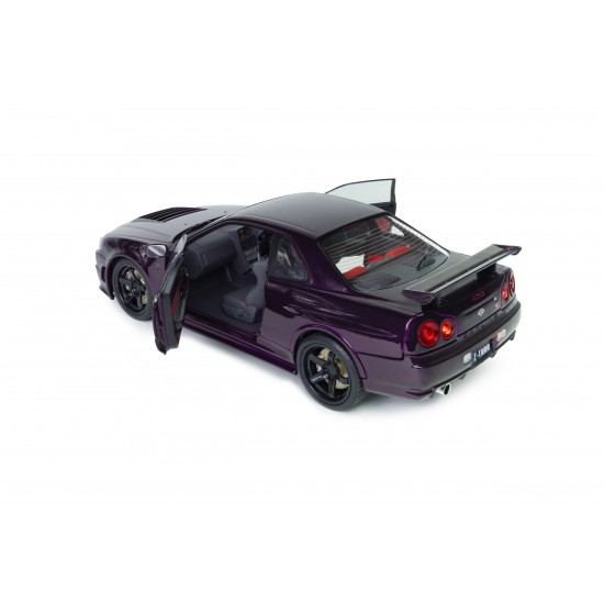 Solido 1/18 Nissan Skyline GT-R (BNR34) Z-TUNE 1999, midnight purple